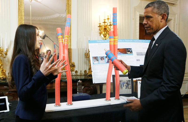 Illustration for article titled Awesome Girls Show Off Inventions at the White House Science Fair